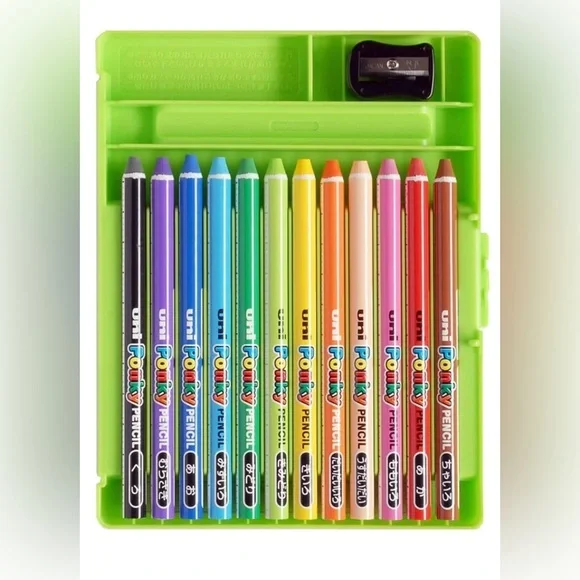 mitsubishi pencil color pencil Ponky pencil 12 color Arts crafts drawing NEW - Picture 2 of 9